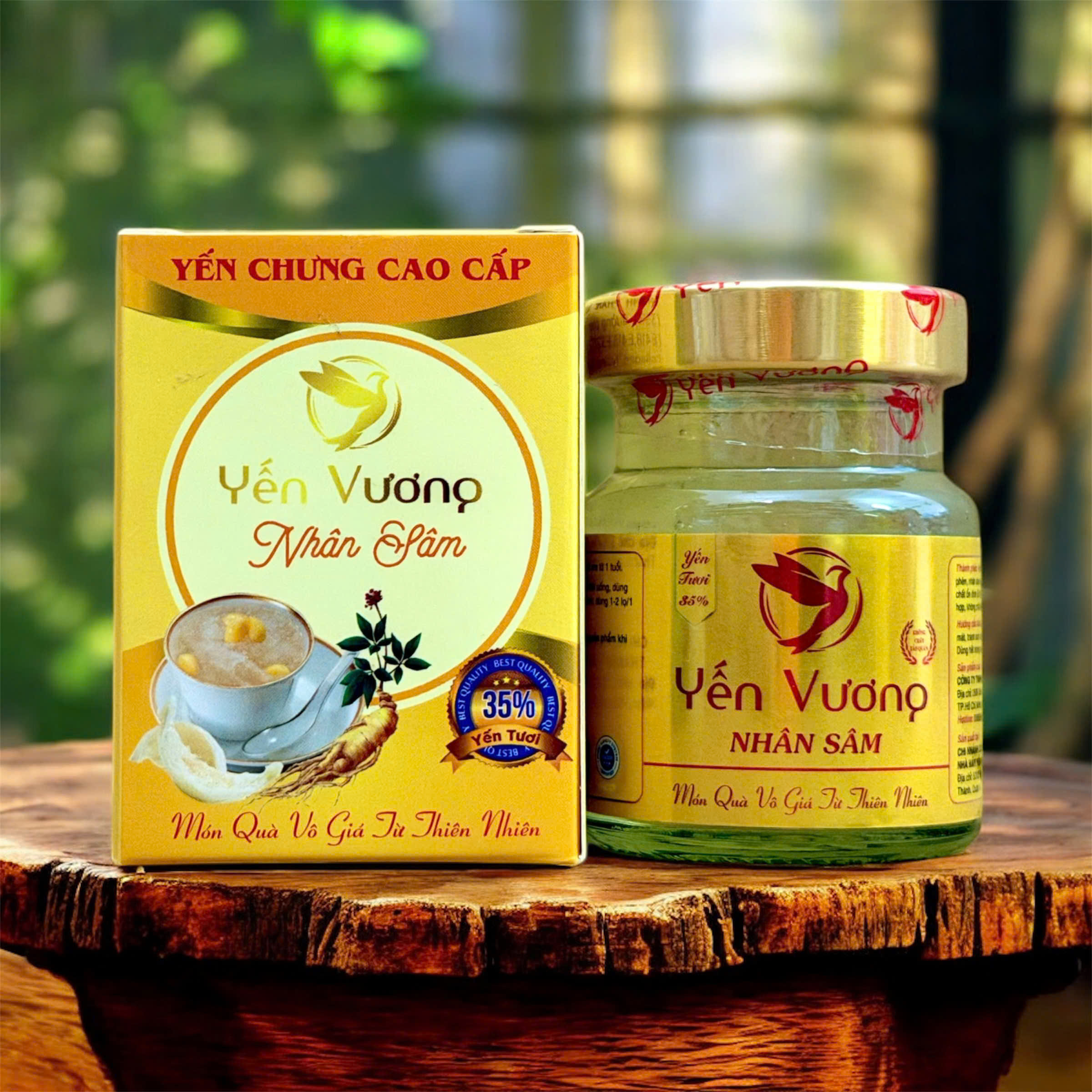 Hũ yến Vương 70ml có hộp Nhân Sâm